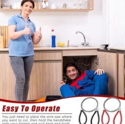 OBOSOE 2-pack Trådsåg för grenar – Portabel Överlevnadsverktyg för Camping och Nödsituationer