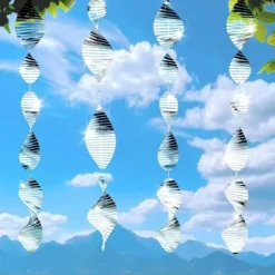 OBOSOE 4-Pack Vindspel för Fåglar – 3D Reflex, Håller Fåglar Borta från Trädgård, Altan & Fönster