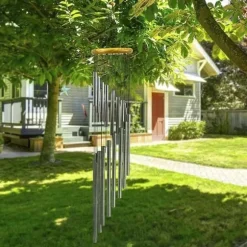 OBOSOE 2-Pack Vindspel med 12 Rör – Dekorativt Utomhus Vindspel för Trädgård med Lugnande Klangspel