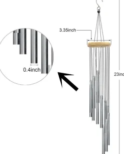 OBOSOE 2-Pack Vindspel med 12 Rör – Dekorativt Utomhus Vindspel för Trädgård med Lugnande Klangspel