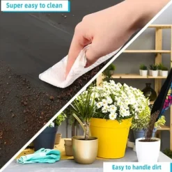 OBOSOE Planteringsmatta/krukbrickor/Krukfat - Skyddsduk för Omplantering (75x75 cm), Vattentät & Vikbar