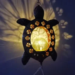 OBOSOE Solpowerad Sköldpadds-Vindspel - Fräsch Utomhusdekoration till Trädgård & Gräsmatta | Perfekt Present till Mamma/Mormor