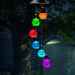 OBOSOE Solpumpalyktor med Vindspel - Färgskiftande LED till Utomhusbruk | Perfekt Present till Mormor