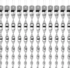 OBOSOE Spiralformad reflekterande fågelskrämma 12-pack Silver 30 cm