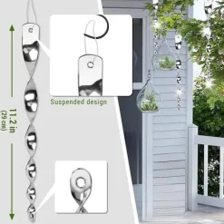 OBOSOE Spiralformad reflekterande fågelskrämma 12-pack Silver 30 cm