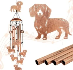 OBOSOE Tax Vindspel för Utomhusbruk – Metall Wind Chimes, Trädgårdsdekoration & Gåva för Hundälskare