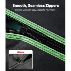 Odlings tält, 120x120x200 cm, Svart, Reflekterande Mylar, Inomhusodling