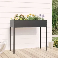 Odlingslåda antracit 100,5x40,5x90 cm galvaniserat stål