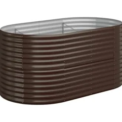 Odlingslåda galvaniserat stål 152x80x68 cm brun