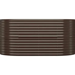 Odlingslåda galvaniserat stål 152x80x68 cm brun