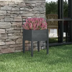 Odlingslåda grå 50x50x70 cm massiv furu