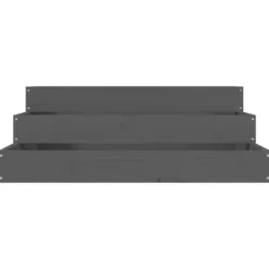 Odlingslåda grå 78x78x27 cm massiv furu