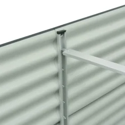 Odlingslåda i galvaniserat stål - Perfekt för trädgård och balkong | Färg: Grå | Storlek: 320x80x81 cm