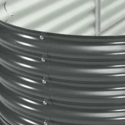 Odlingslåda i galvaniserat stål - Perfekt för trädgård och balkong | Färg: Grå | Storlek: 320x80x81 cm