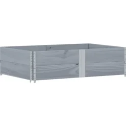 Odlingslåda i massiv furu - Staplingsbar och vikbar design | Färg: Grå | Storlek: 150x100 cm