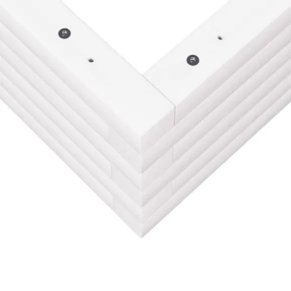 Odlingslåda i massiv furu 80x80x23 cm - Perfekt för blommor och växter | Färg: Vit | Storlek: 80x80x23 cm