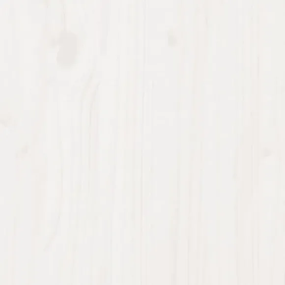 Odlingslåda i massiv furu 80x80x23 cm - Perfekt för blommor och växter | Färg: Vit | Storlek: 80x80x23 cm