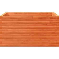 Odlingslåda i massiv furu - Trädgårdsbänk | Färg: Vaxbrun | Storlek: 90x90x46 cm