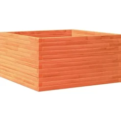 Odlingslåda i massiv furu - Trädgårdsbänk | Färg: Vaxbrun | Storlek: 90x90x46 cm