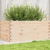 Odlingslåda i massivt furuträ - Robust och rymlig | Storlek: 110x60x45,5 cm | Färg: Natur