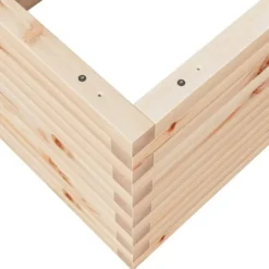 Odlingslåda i massivt furuträ - Robust och rymlig | Storlek: 110x60x45,5 cm | Färg: Natur