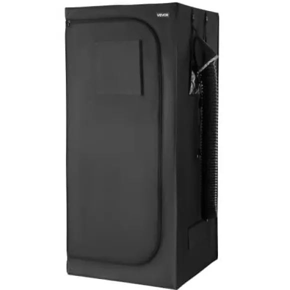 Odlingslåda Kit, 80x80x180 cm, Svart, Inomhus Växtodlingssystem