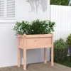 Odlingslåda med ben i Douglas - Planteringslåda | Storlek: 70x31x70 cm | Färg: Träbeige