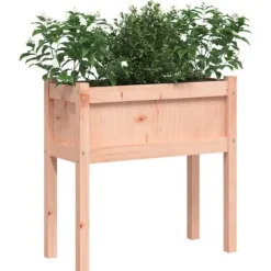 Odlingslåda med ben i Douglas - Planteringslåda | Storlek: 70x31x70 cm | Färg: Träbeige