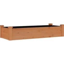 Odlingslåda med foder brun 120x45x25 cm massivt granträ