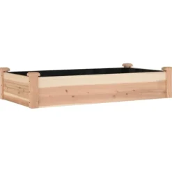 Odlingslåda med foder 120x60x25 cm massivt granträ