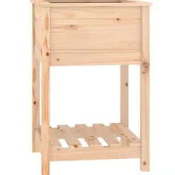 Odlingslåda med hylla 54x54x81 cm massiv furu