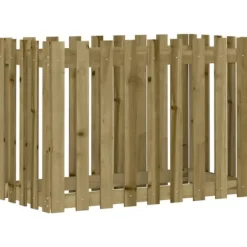 Odlingslåda med staket-design 100x50x70 cm impregnerad furu