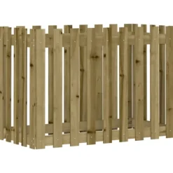 Odlingslåda med staket-design 100x50x70 cm impregnerad furu