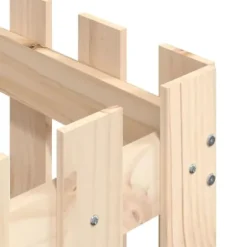 Odlingslåda med staket-design i massiv furu | Storlek: 50x50x50 cm