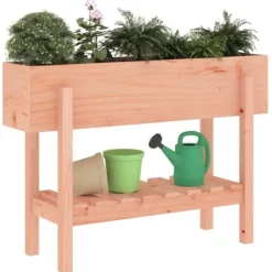 Odlingslåda på ben 101x30x69 cm massivt douglasträ