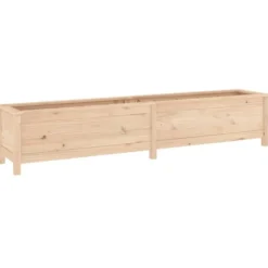 Odlingslåda på ben 199,5x40x39 cm massiv furu