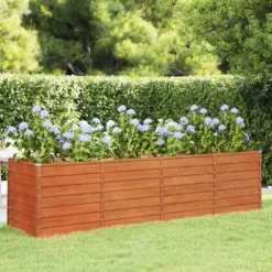 Odlingslåda rostig 320x80x77 cm rosttrögt stål