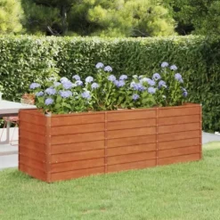 Odlingslåda rostig 240x80x77 cm rosttrögt stål