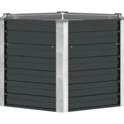 Odlingslåda upphöjd antracit 129x129x77 cm galvaniserat stål