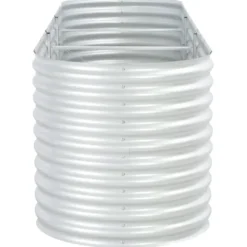 Odlingslåda upphöjd galvaniserat stål 320x80x81 cm silver - Upphöjd Odlingslåda - Upphöjda Odlingslådor - Home & Living