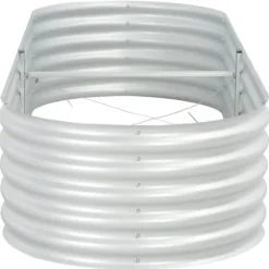 Odlingslåda upphöjd galvaniserat stål 240x80x44 cm silver