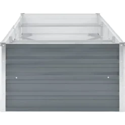 Odlingslåda upphöjd galvaniserat stål 240x80x45 cm grå