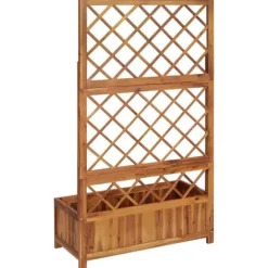 Odlingslåda upphöjd med spaljé 85x38x150 cm massivt akaciaträ - Upphöjd Odlingslåda - Upphöjda Odlingslådor - Home & Living