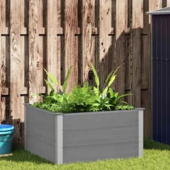 Odlingslåda upphöjd WPC 100x100x54 cm grå