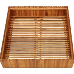 Odlingslåda upphöjd 100x100x25 cm massivt akaciaträ