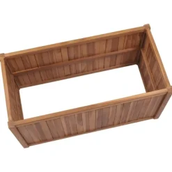 Odlingslåda upphöjd 100x50x70 cm massivt teakträ