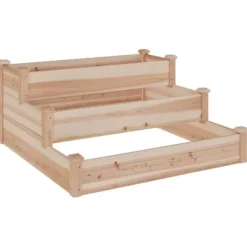 Odlingslåda upphöjd 120x120x56 cm massivt granträ