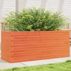 Odlingslåda vaxbrun 110x40x46 cm massiv furu