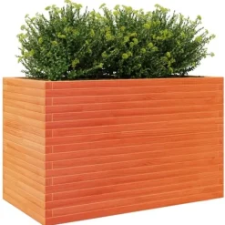 Odlingslåda vaxbrun 110x60x68,5 cm massiv furu