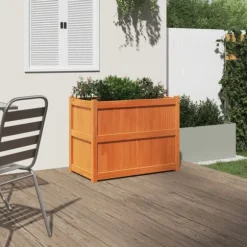 Odlingslåda vaxbrun 90x50x70 cm massiv furu